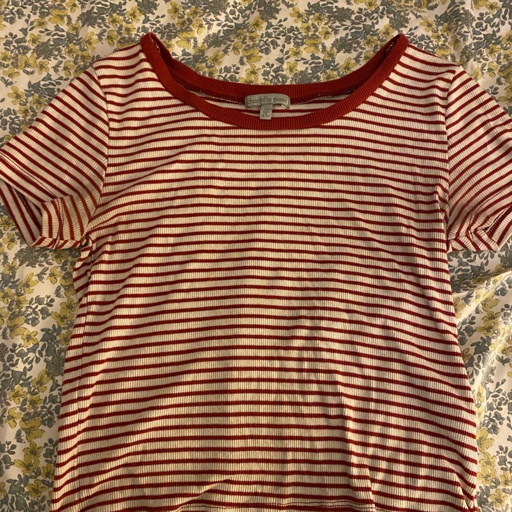 Charlotte Russe red and white striped top!